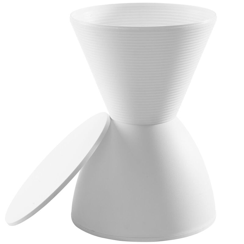White Haste Stool - Benzara image number 1