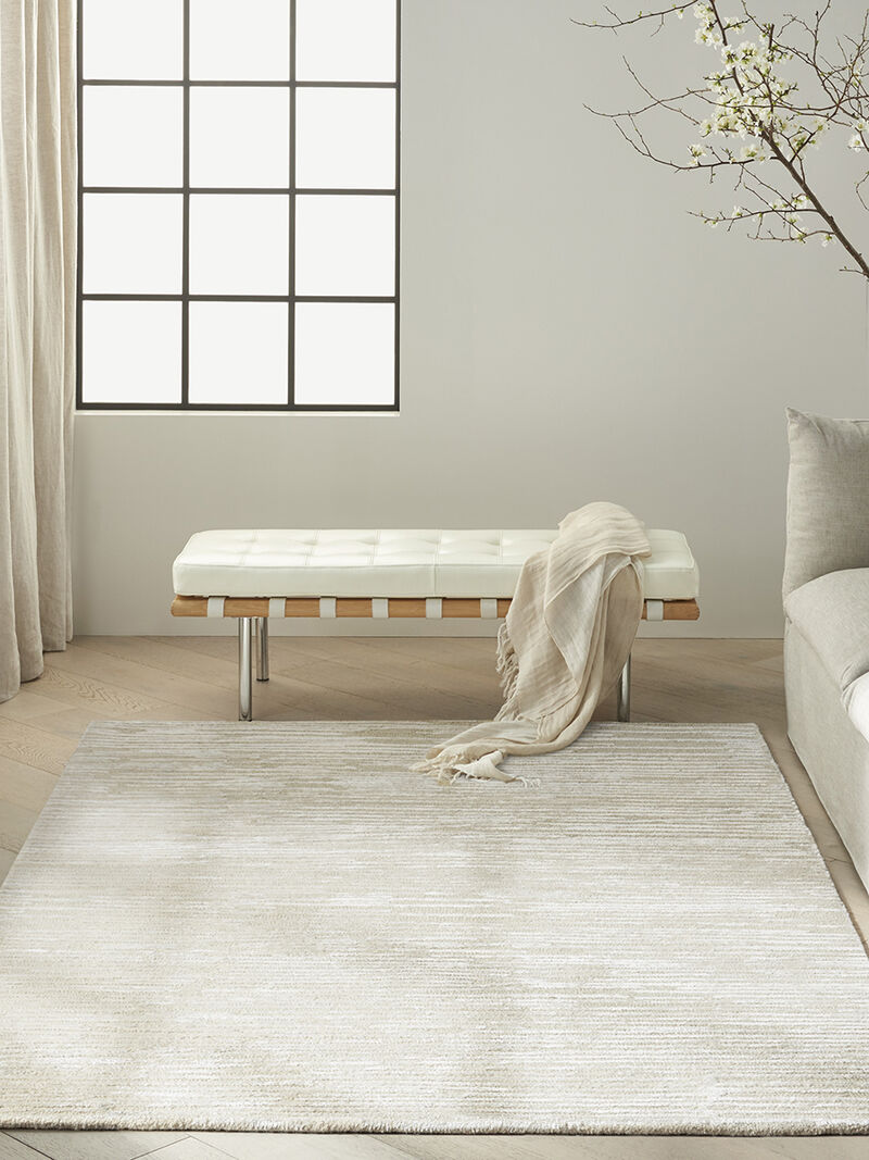 CK010 Linear LNR01 Ivory 3'9" x 5'9" Rug