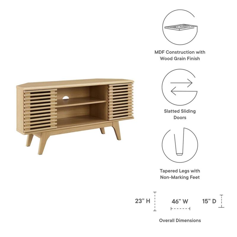 Render 46" Corner TV Stand image number 8