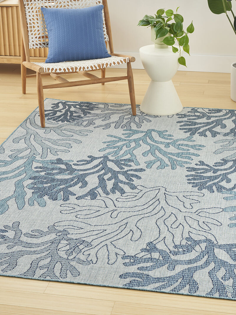 Garden Oasis GOA05 Blue 4' x 6' Rug