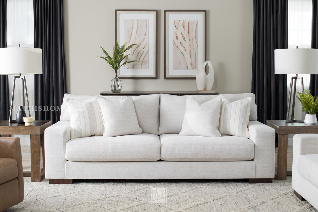 Maggie Sofa, cloth couch, beige/cream