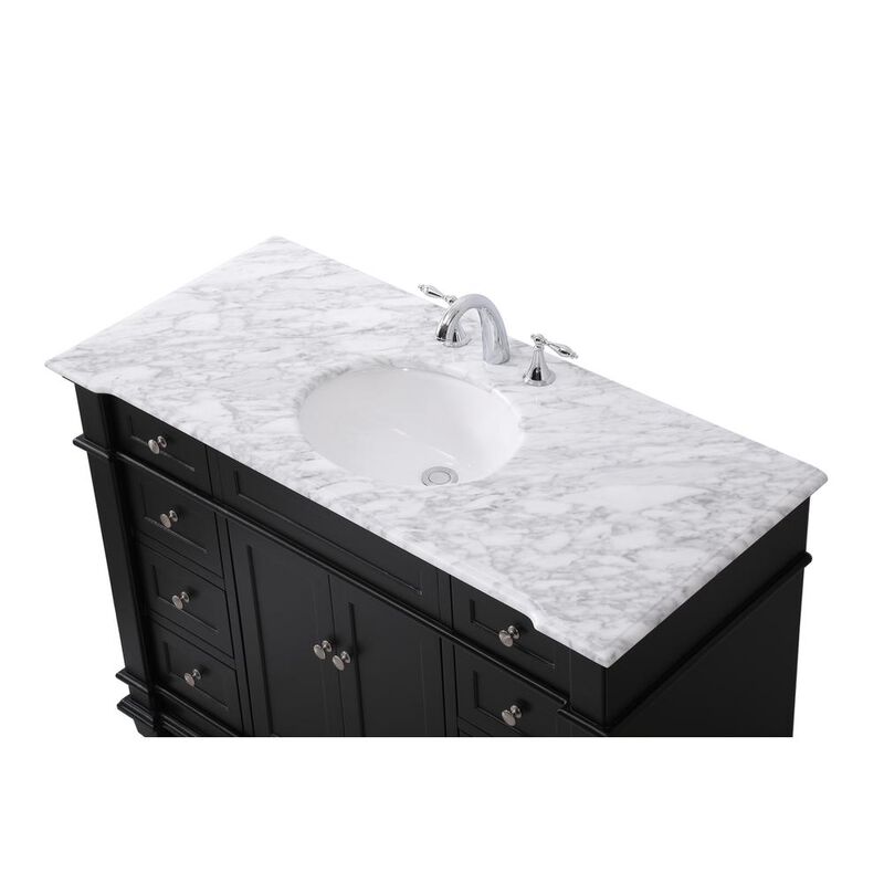 Elegant Kitchen and Bath 48 inch Single bathroom vanity set in black