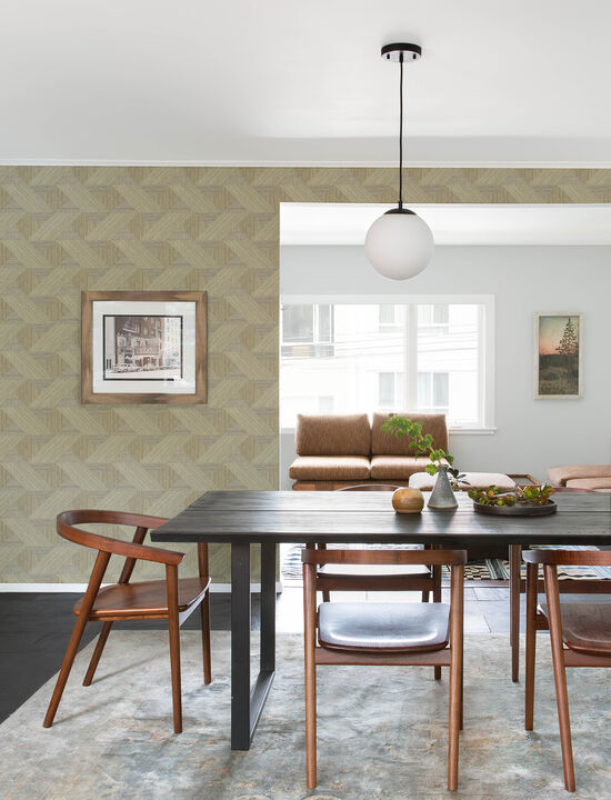 Presley Coffee Tessellation Wallpaper (Set of 2)