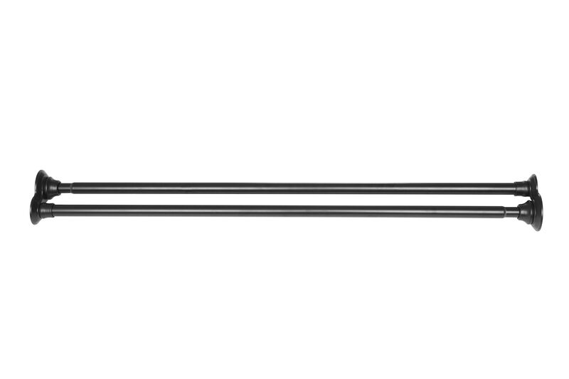 Adjustable 72" Aluminum Double Shower Curtain Rods image number 2