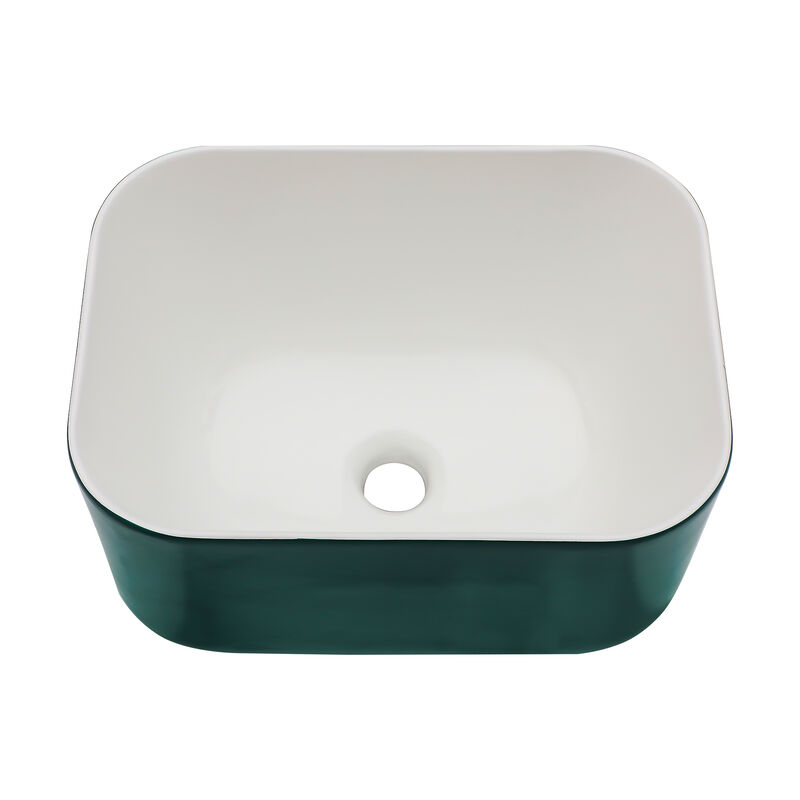 16x12 Inch Ceramic Square Vessel Bathroom Sink