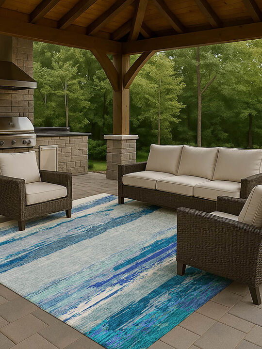 Trevi TV8 Blue 9' x 12' Rug