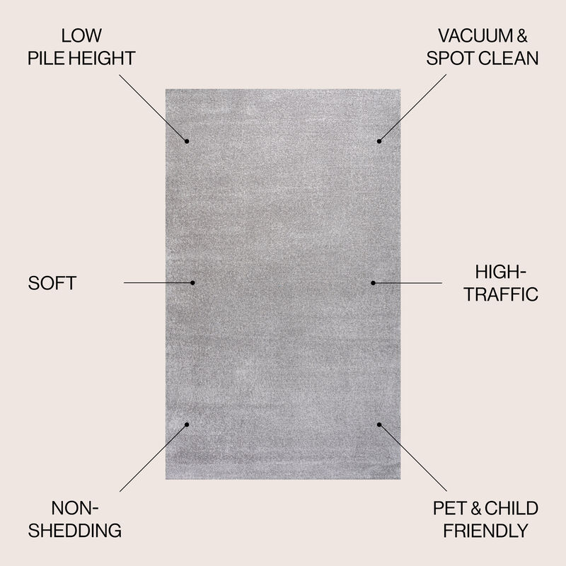 Haze Solid Low Pile Area Rug
