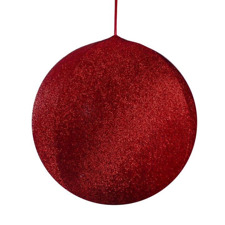 NorthLight  19.5 in. Tinsel Inflatable Christmas Ball Ornament Outdoor Decoration,