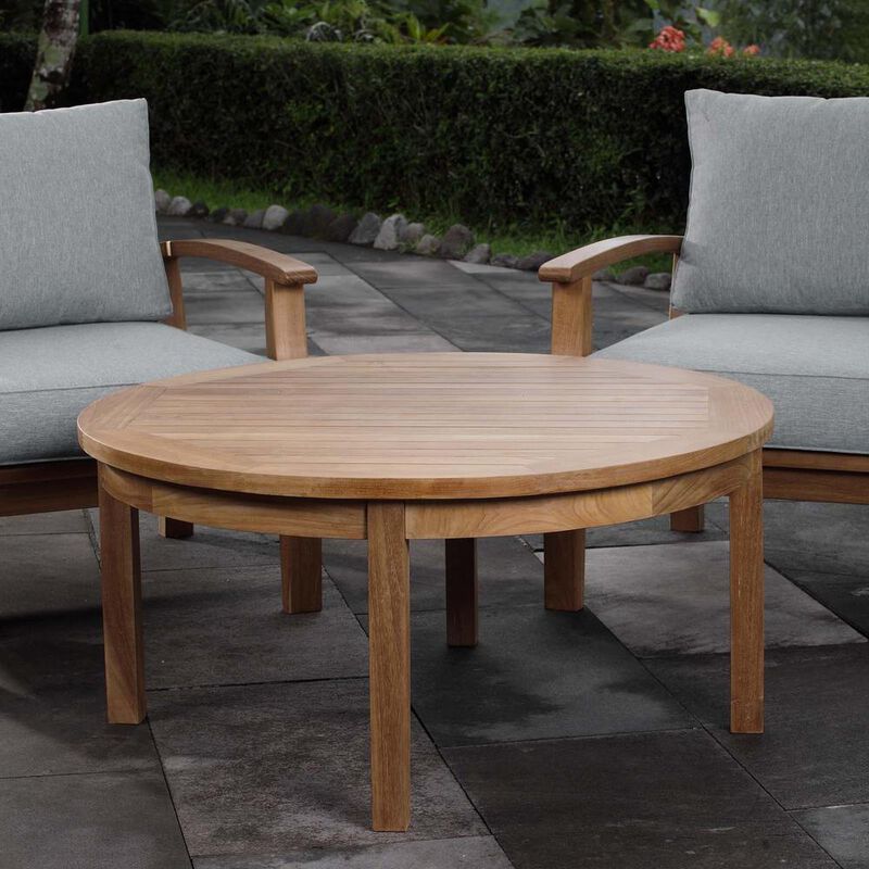 Modway Marina Outdoor Patio Teak Round Coffee Table