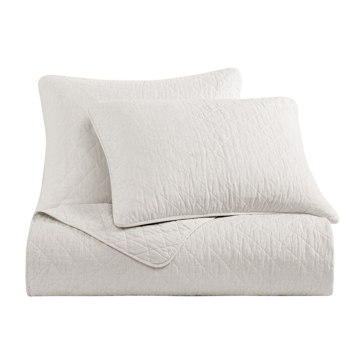 Cotton Comfort Twin White Quilt Set