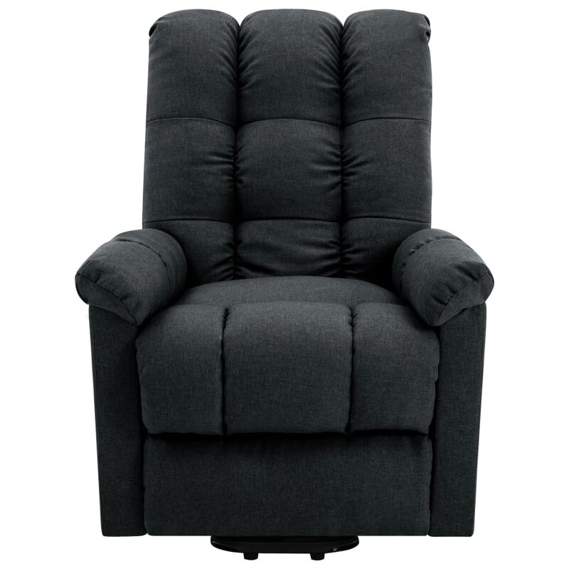 Power Lift Massage Recliner Dark Gray Fabric