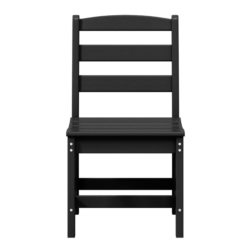 WestinTrends 6-Piece Outdoor HDPE Rectangular Patio Dining Table Set with Bench