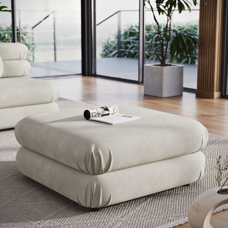Jubilee Modular Performance Velvet Ottoman image number 6