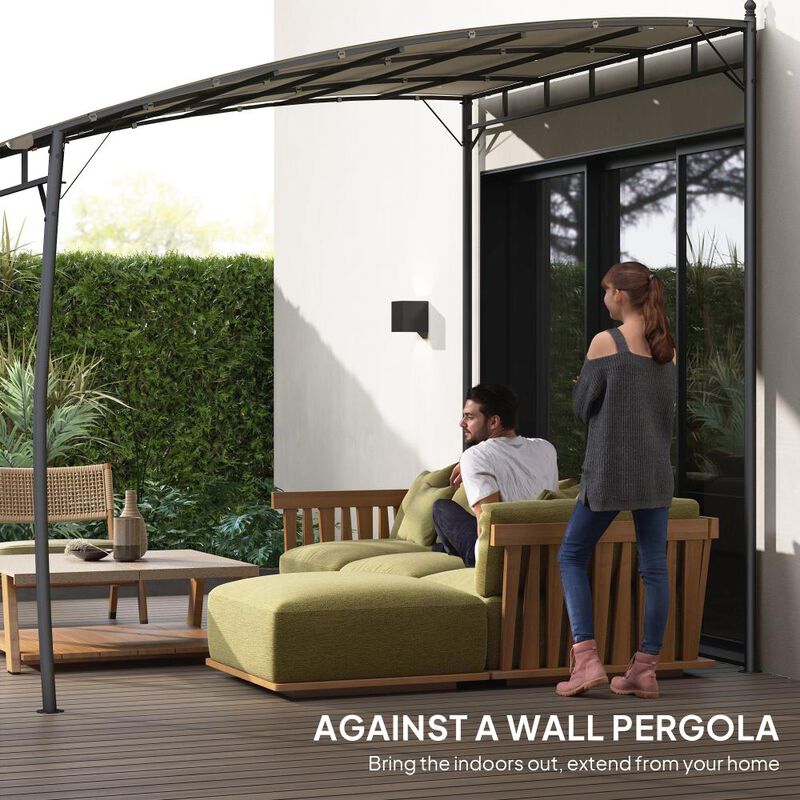 Hivvago 10x10 Patio Pergola Gazebo with Metal Frame image number 3