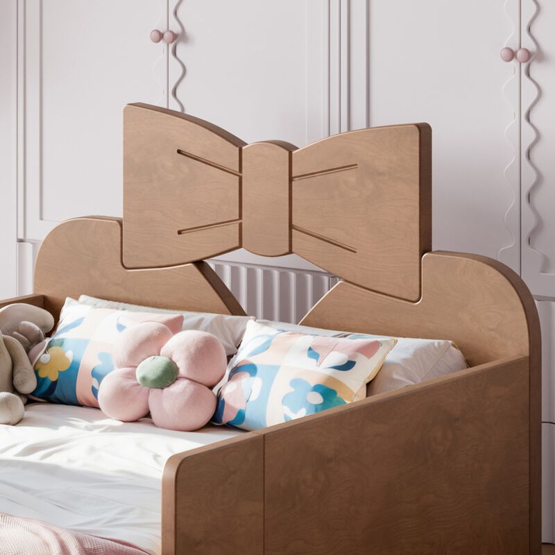 Cugwob Bowknot‑Cutout Kids Low Platform Bed image number 4