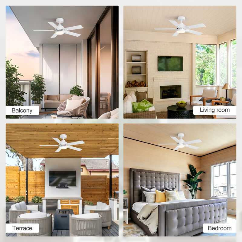 Breezary 42 In LED Ceiling Fan with Light, 5 Blade Fan, 3 CCT Color Temp, 6 Speed Remote,High Airflow Modern Ceiling Fan image number 6