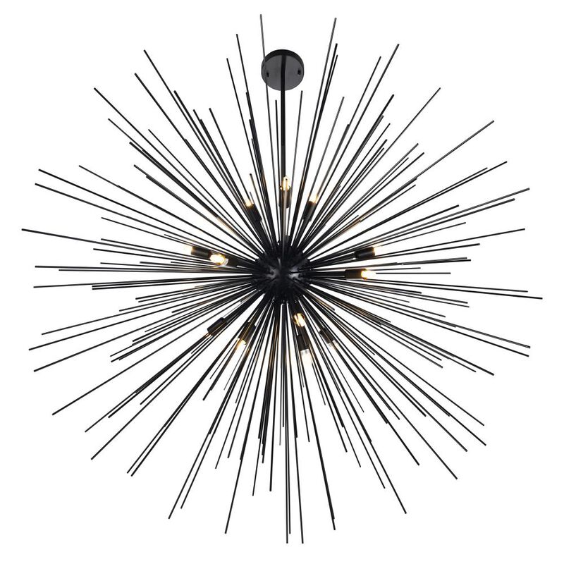 Savannah 14 Light Chandelier With Black Finish