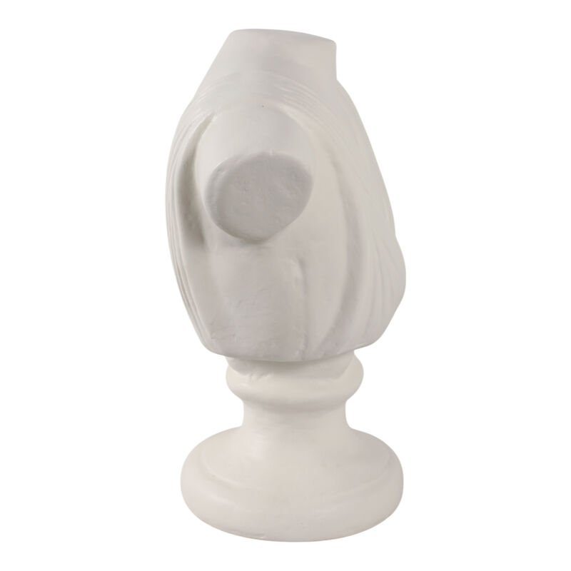 16x15" Paper Mache Bust, Ivory image number 2