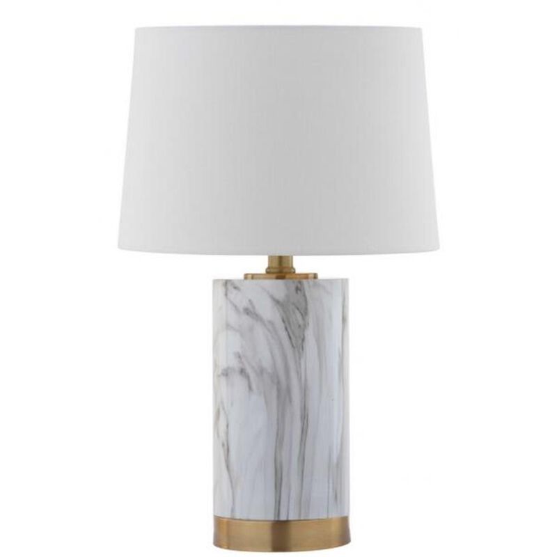 Safavieh  18.25 in. Clarabel Marble Table Lamp, Marble image number 1