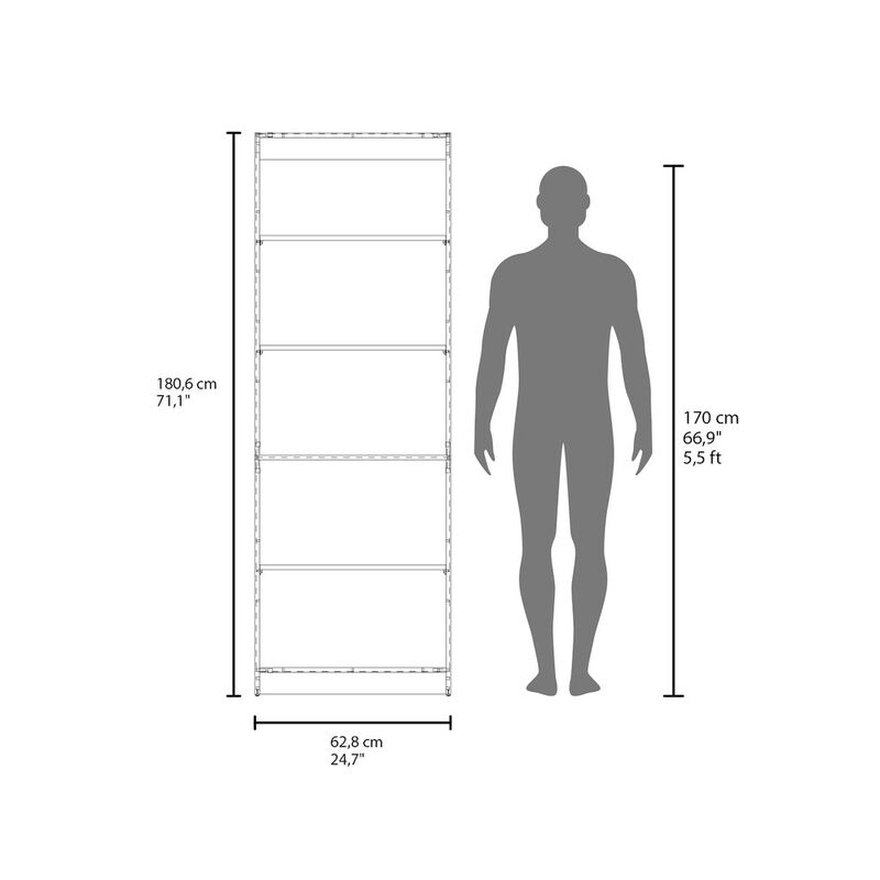 4-Tier Bookcase with Modern Storage for Books and Decor, Natural Oak / White