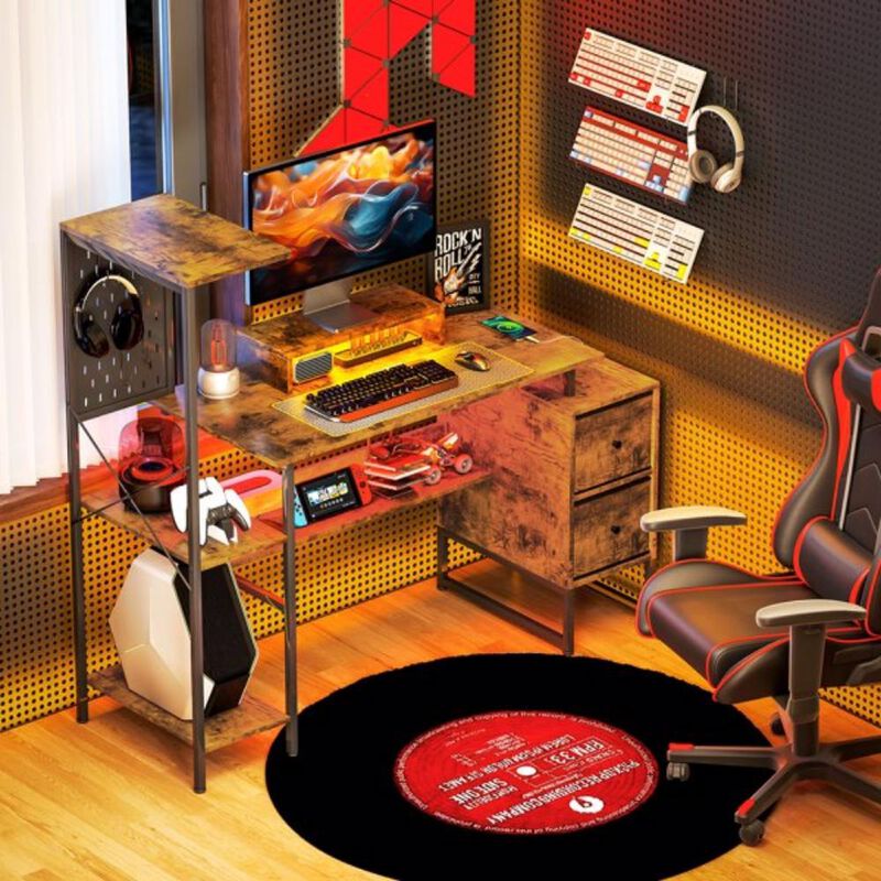 Modern Computer Desk &ndash; Sleek Design, Spacious Surface, and Storage Drawer