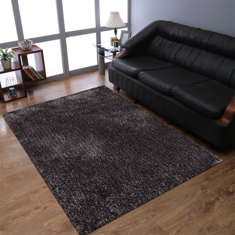 RUGSOTIC CARPETS HAND TUFTED SHAG POLYESTER ECO-FRIENDLY AREA RUGS  - Rectangle, Size, Solid Plain Design, High Pile Thick Handmade Anti Skid Rugs for Living Room, Bed Room K00111 image number 1