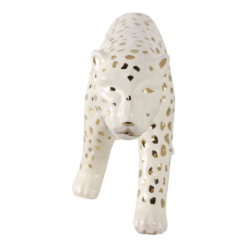Walking Leopard, White/Gold image number 2
