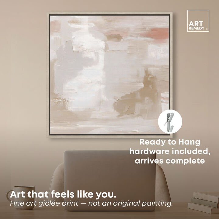 Tan Shades Abstract Canvas Print by Art Remedy