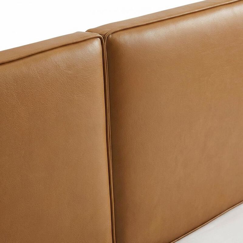 Vegan Leather King Headboard with Padded Upholstery and Durable Frame image number 4