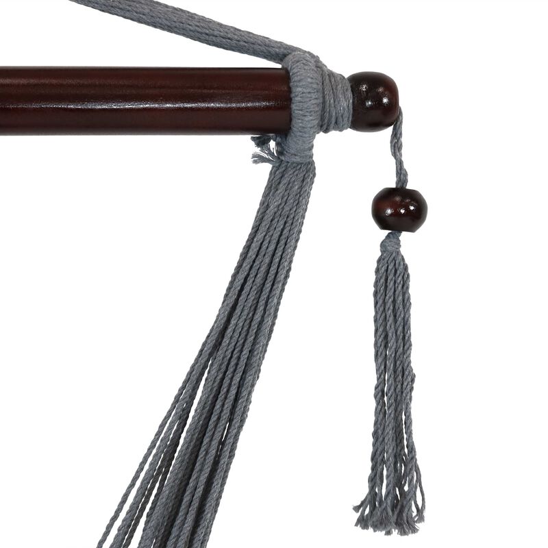 Sunnydaze Extra Large Polyester Rope Hammock Chair with Spreader Bar