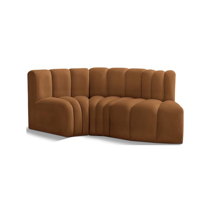 Meridian Furniture Arc Saddle Velvet Modular Sofa