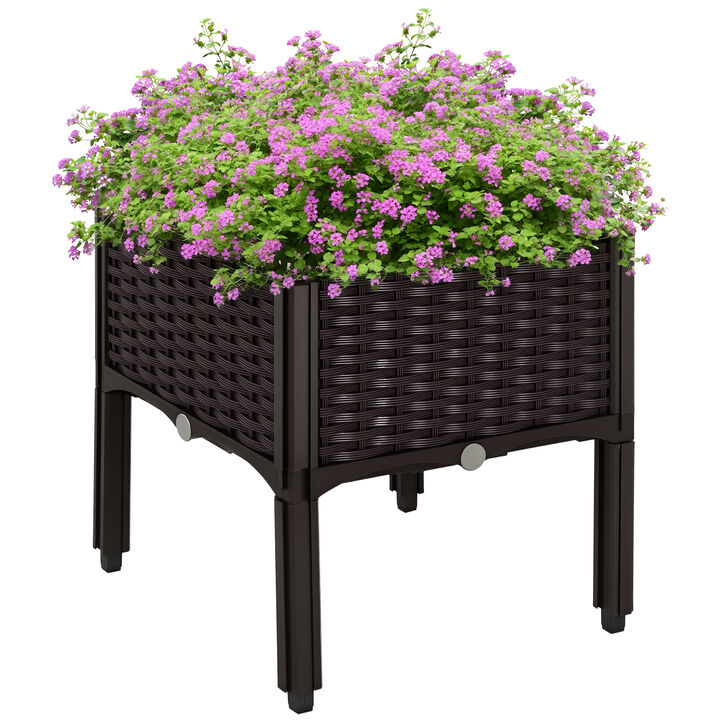 Hivvago Garden Bed with Legs Raised Planter for Vegetables and Herbs