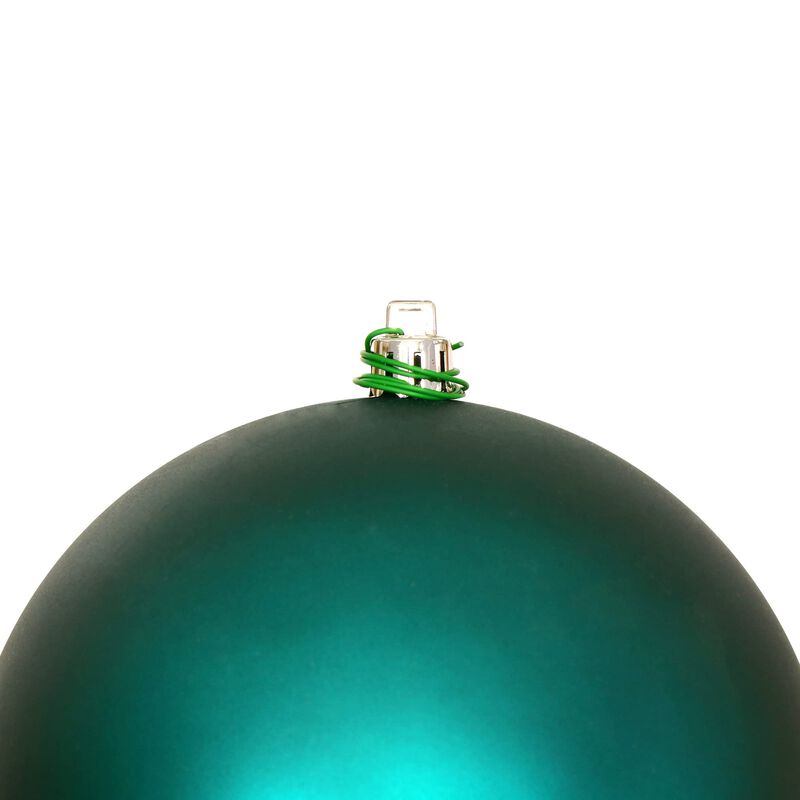 Vickerman 10" Dark Teal Matte Ball Ornament. image number 1