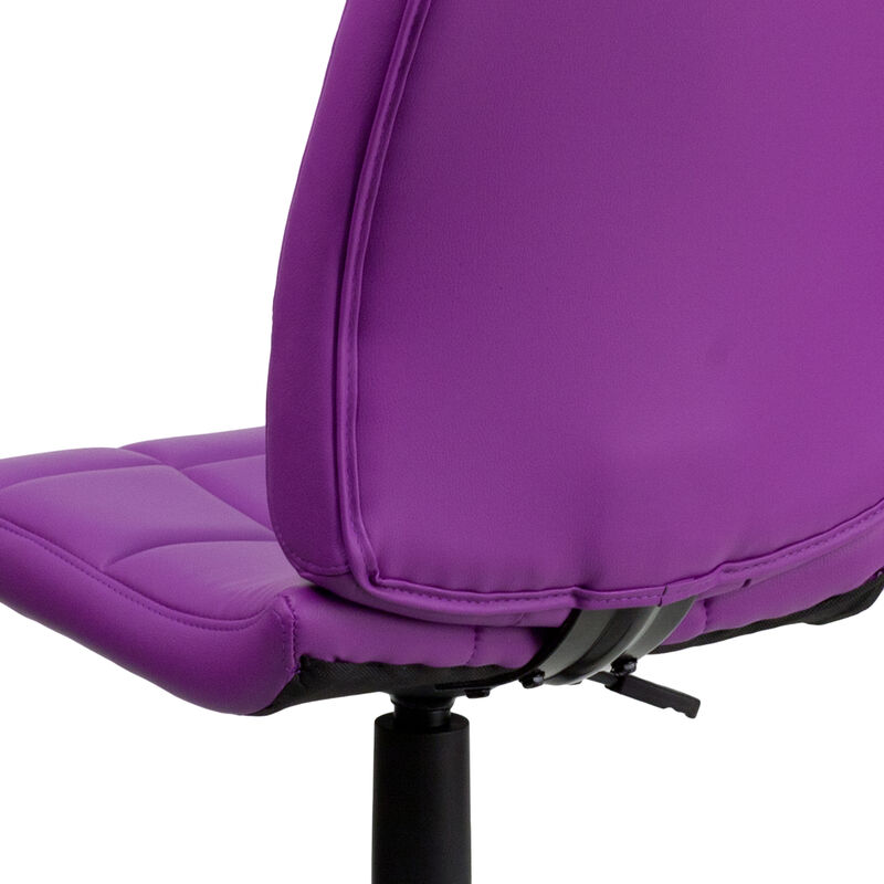 Clayton Mid-Back Quilted Vinyl Swivel Task Office Chair image number 5