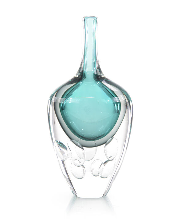 Azure Art Glass Vase