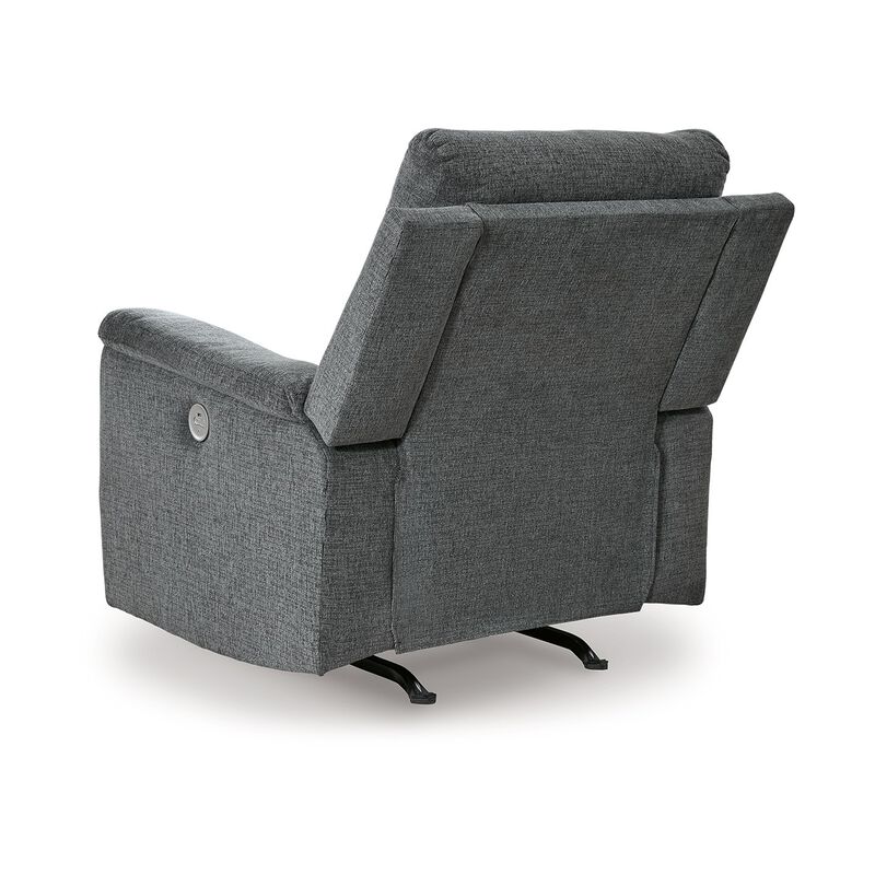 Jinu Power Recliner Chair, Gray Polyester and Soft Micro Chenille