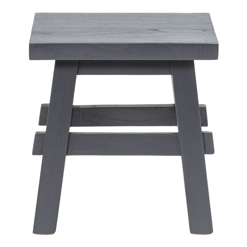 Revine Rustic Farmhouse Solid Mindi Wood Handcrafted Accent Stool image number 8