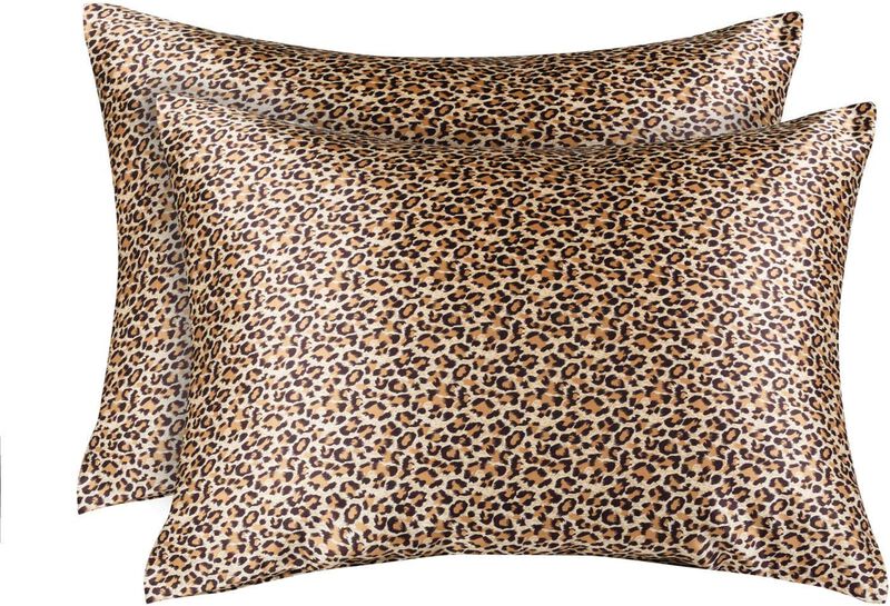 Satin Pillow Case with Zipper - Luxury Pillow Cover (Pillowcase Set of 2)
