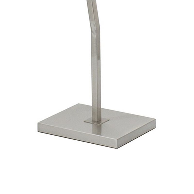 60 Inch Floor Lamp, 3 Drum Metal Shades, Modern Style, Silver Frame - Benzara