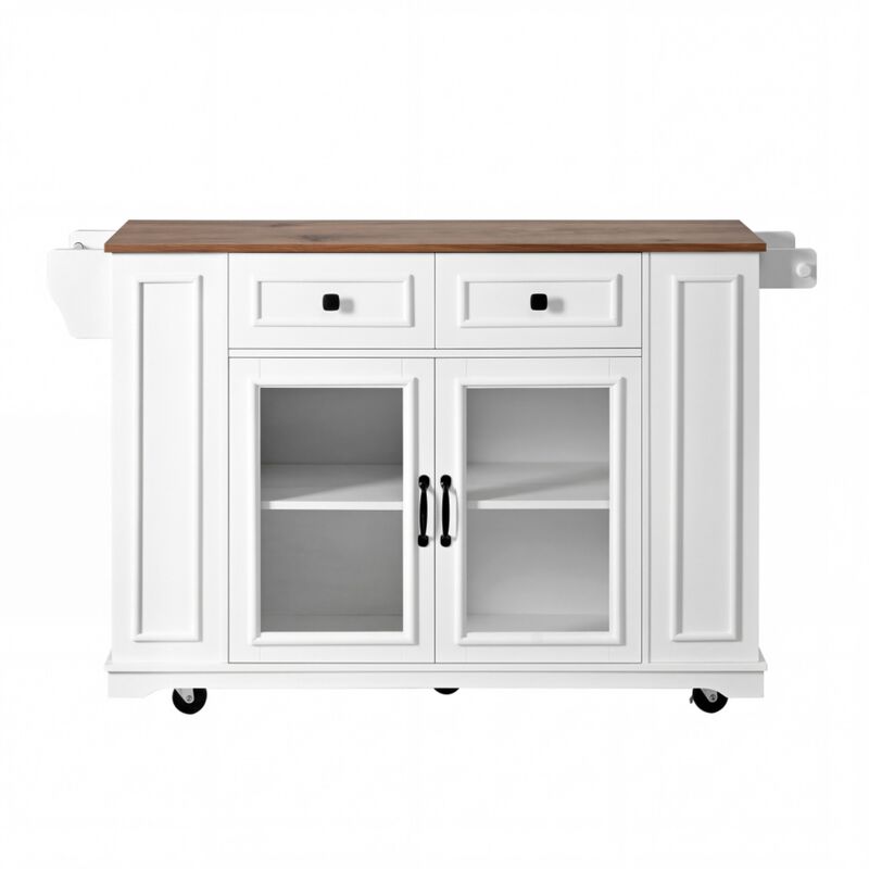 Lobswu Rolling Kitchen Island Cart image number 0