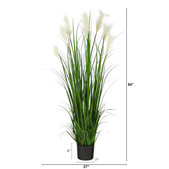 Hivvago 4.5" Plum Grass Artificial Plant