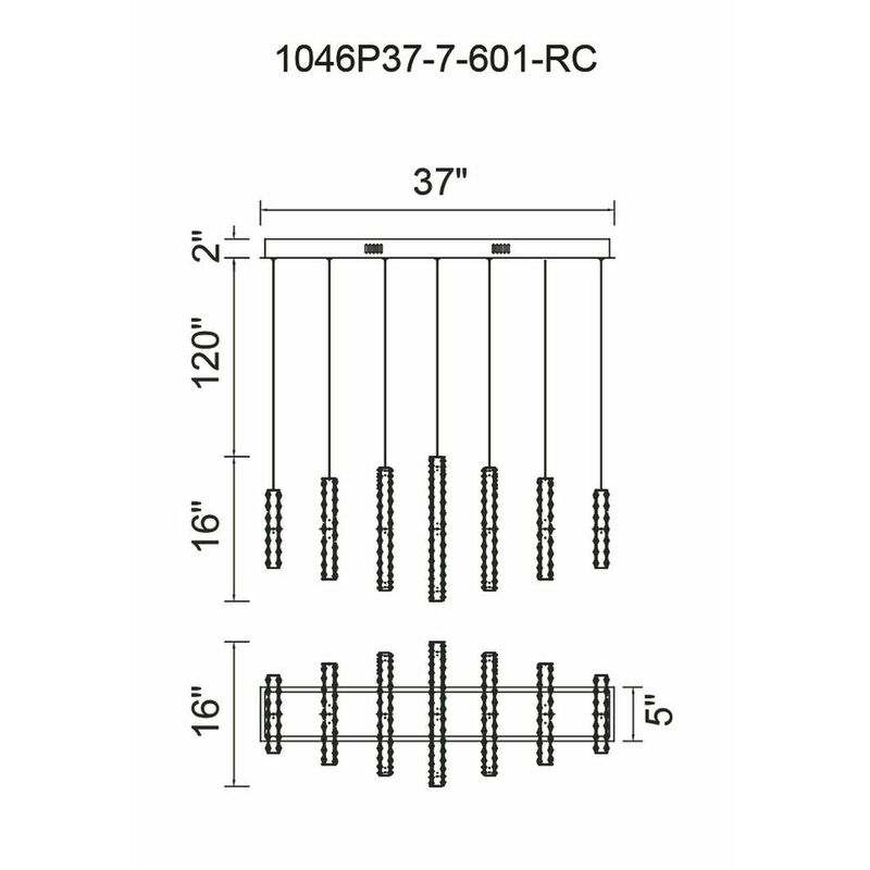 CWI Lighting Celina LED Chandelier With Chrome Finish