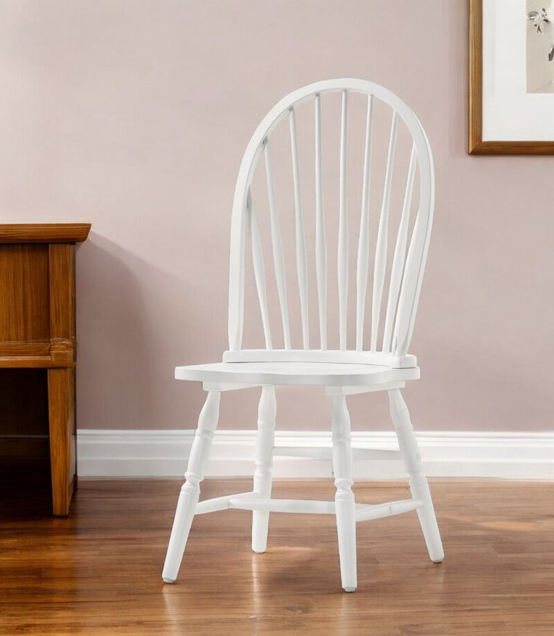 Solid Wood Windsor Back Dining Side Chair for Kitchen or Dining Room