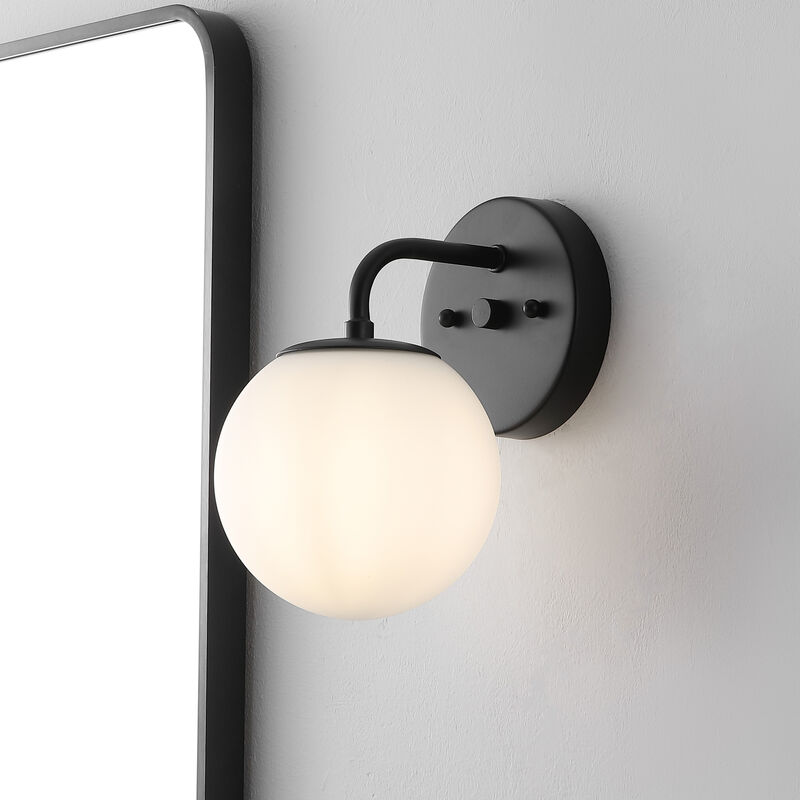 Louis Parisian Globe Metal/Frosted Glass Modern Contemporary LED Vanity Light