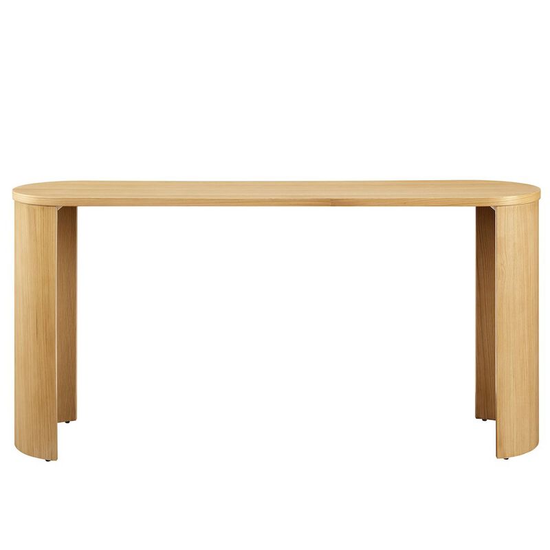 Aspect Oval Wood Entryway Console Table image number 5