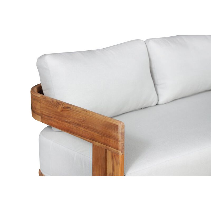 Crafters and Weavers Paradiso Outdoor Solid Teak Wood Sofa image number 1