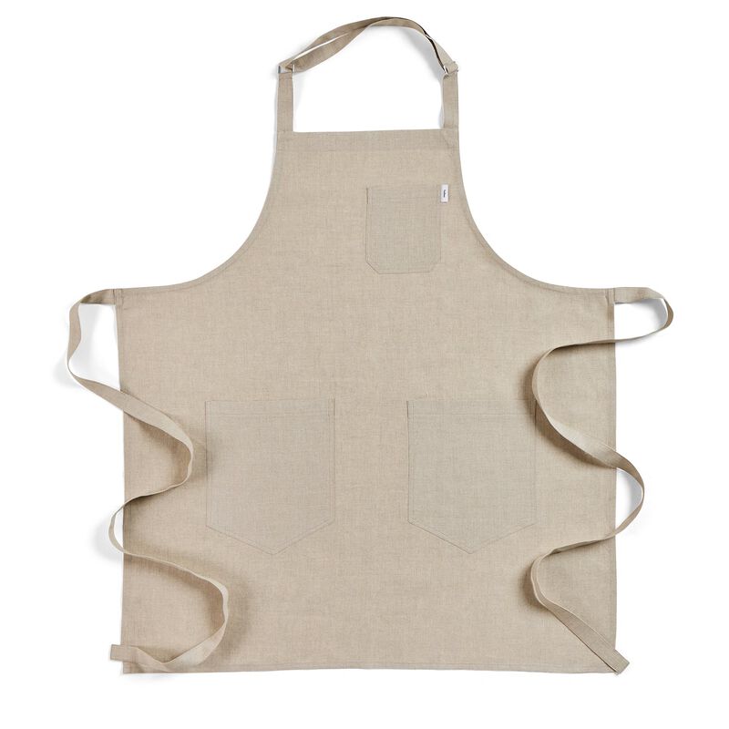 Solino Home 100% Pure Linen Apron - Linen Bib Apron