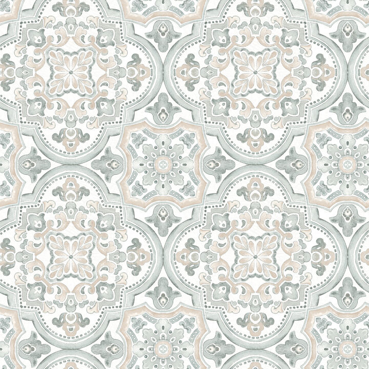 Concord Coral Medallion Wallpaper