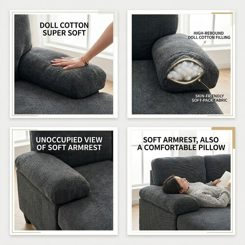 Kunfip upholstery U-Shaped Sofa image number 4