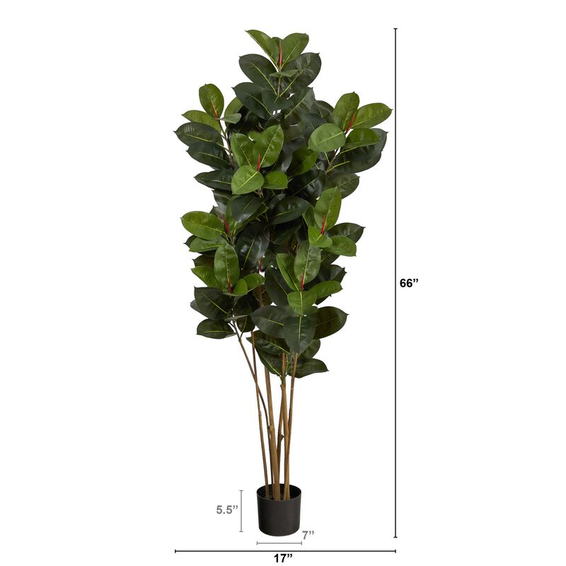 Hivvago 5.5 Feet Oak Artificial Tree UV Resistant (Indoor/Outdoor)